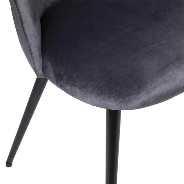 Set med 2 Atmosphera "Slano" sammetsstolar - Grå