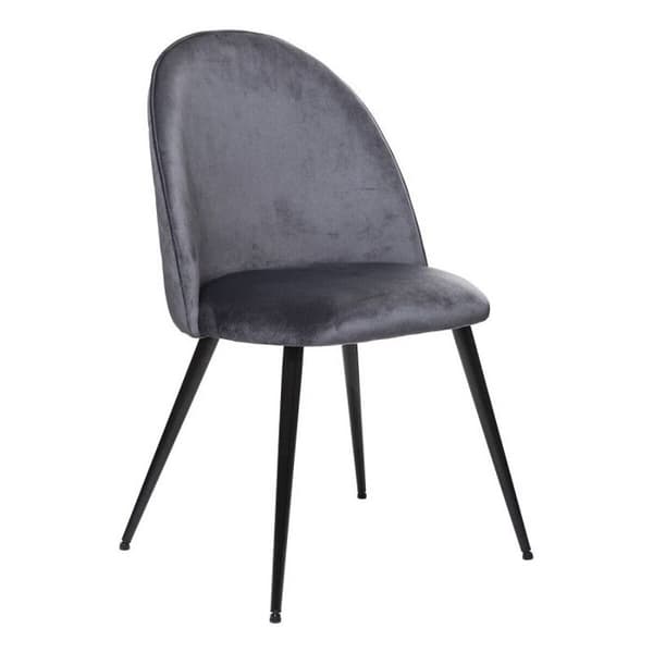 Set med 2 Atmosphera "Slano" sammetsstolar - Grå