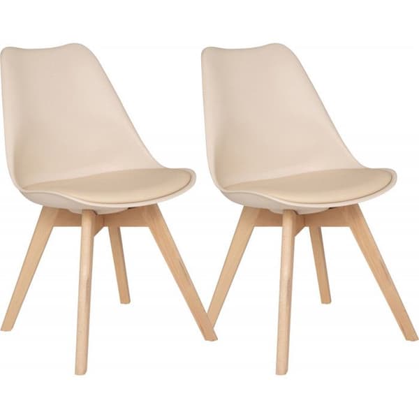 Set med 2 Baya Atmosphera-stolar i skandinavisk stil - Beige