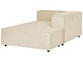Pikkukuva 7 / 10: Divaani beige pellava muovijalat vasenkätinen modulaarinen kahdelle moderni
