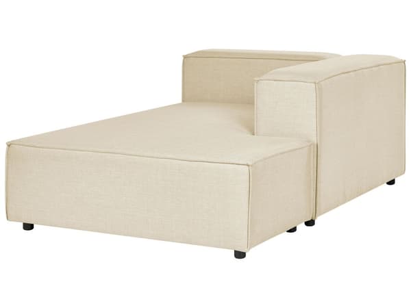 Divaani beige pellava muovijalat vasenkätinen modulaarinen kahdelle moderni