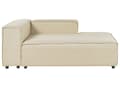 Pikkukuva 1 / 10: Divaani beige pellava muovijalat vasenkätinen modulaarinen kahdelle moderni