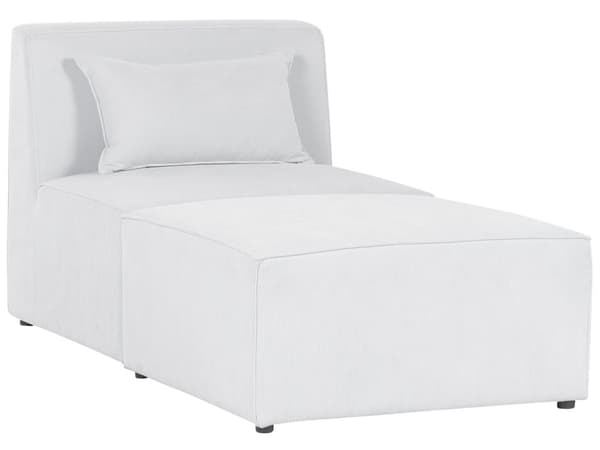 Sittpuff Off-White Manchester Klädd Tvådelad Modern Design