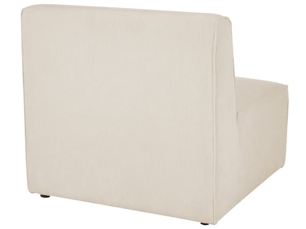 Sittpuff Beige Manchester Klädd Tvådelad Modern Design