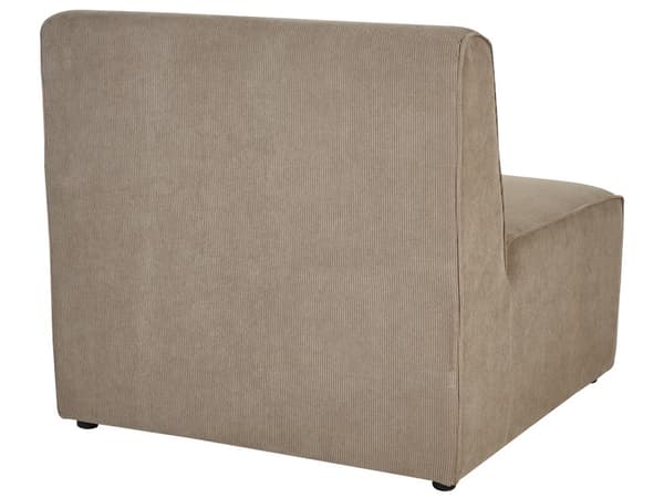 Sittpuff Taupe Manchester Klädd Tvådelad Modern Design