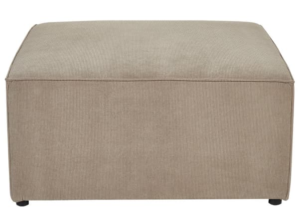 Sittpuff Taupe Manchester Klädd Tvådelad Modern Design