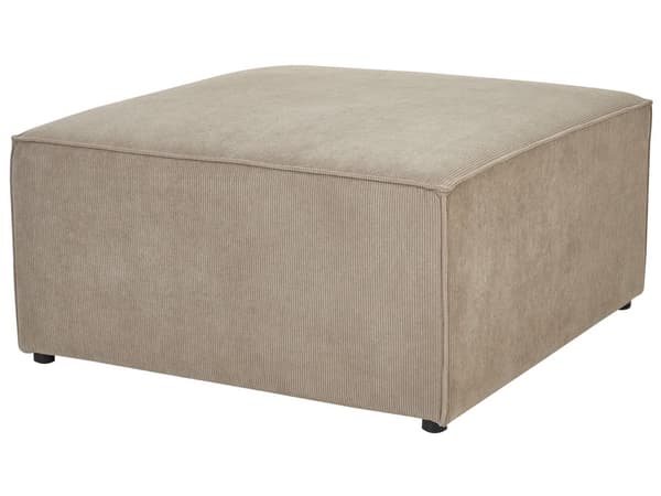 Sittpuff Taupe Manchester Klädd Tvådelad Modern Design