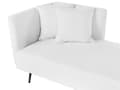 Miniatyrbillede 7 af 11: Hvid polstret polyester venstre chaiselong metalben dekorative hynder moderne design til stuen