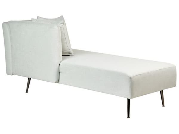 Mint polstret polyester chaiselong højre side metalben dekorative hynder moderne design til stuen