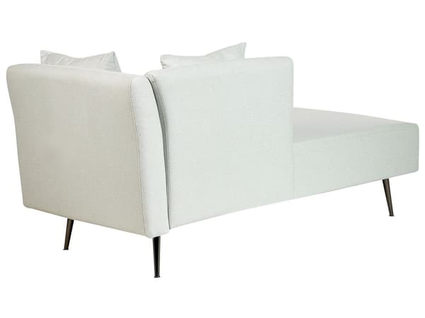 Mint polstret polyester chaiselong højre side metalben dekorative hynder moderne design til stuen