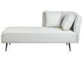 Miniatyrbillede 1 af 11: Mint polstret polyester chaiselong højre side metalben dekorative hynder moderne design til stuen