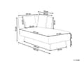 Miniatyrbillede 3 af 11: Mint polstret polyester venstre chaiselong metalben dekorative hynder moderne design til stuen