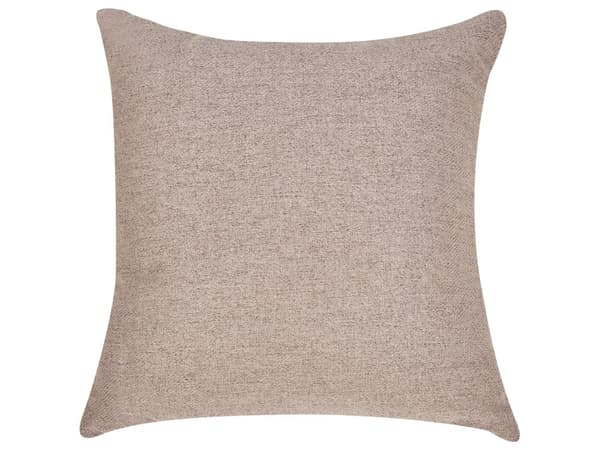 Sittpuff i ljusbrunt polyestertyg med klädsel höger med dekorativa kuddar Metallben Modern design Vardagsrum