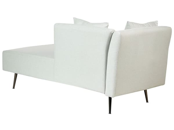 Sittpuff i mintgrönt polyestertyg med klädsel vänster med dekorativa kuddar Metallben Modern design Vardagsrum