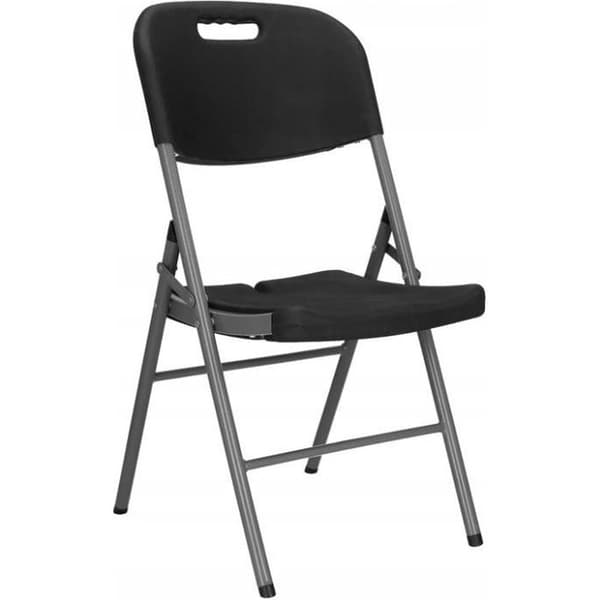 Fällstol - SPRINGOS - Svart - Metall - Plast HDPE - 150 kg max