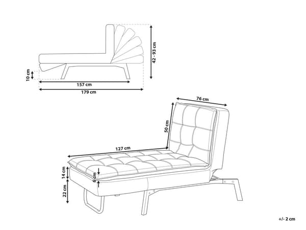 Chaiselong Lysebrun Velour Daybed med Justerbart Ryglæn Sølv Metalben Gæsteseng Quiltet Multifunktionel Chaise Sofa Moderne til Stuen