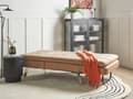 Miniatyrbillede 4 af 11: Chaiselong Lysebrun Velour Daybed med Justerbart Ryglæn Sølv Metalben Gæsteseng Quiltet Multifunktionel Chaise Sofa Moderne til Stuen