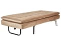 Miniatyrbillede 8 af 11: Chaiselong Lysebrun Velour Daybed med Justerbart Ryglæn Sølv Metalben Gæsteseng Quiltet Multifunktionel Chaise Sofa Moderne til Stuen