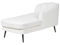 Miniatyrbild 5 av 11: Schäslong Off-White Boucle-klädsel Svarta metallben Vänster Modern Design Vardagsrumsmöbler