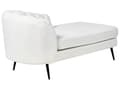 Miniatyrbild 6 av 11: Schäslong Off-White Boucle-klädsel Svarta metallben Vänster Modern Design Vardagsrumsmöbler