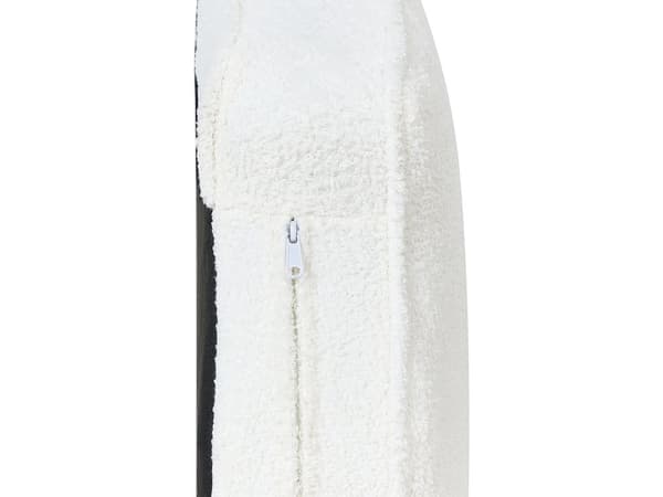 Schäslong Off-White Boucle-klädsel Svarta metallben Vänster Modern Design Vardagsrumsmöbler