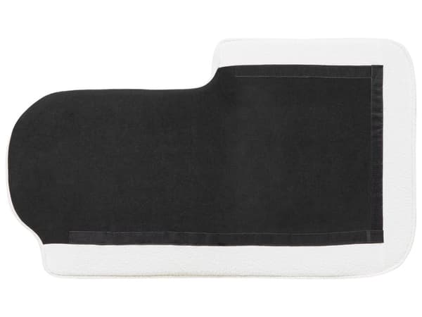 Schäslong Off-White Boucle-klädsel Svarta metallben Vänster Modern Design Vardagsrumsmöbler