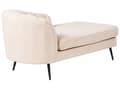 Miniatyrbild 6 av 11: Schäslong Beige Boucle-klädsel Svarta metallben Vänster Modern Design Vardagsrumsmöbler