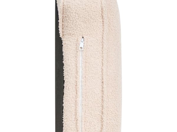 Schäslong Beige Boucle-klädsel Svarta metallben Vänster Modern Design Vardagsrumsmöbler