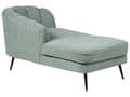 Miniatyrbillede 6 af 11: Chaiselong Grøn Boucle Daybed med Ryglæn Sorte Metalben Gæsteseng Quiltet Multifunktionel Chaise Venstrevendt Sofa Moderne til Stuen