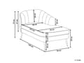 Miniatyrbillede 3 af 11: Chaiselong Grøn Boucle Daybed med Ryglæn Sorte Metalben Gæsteseng Quiltet Multifunktionel Chaise Venstrevendt Sofa Moderne til Stuen