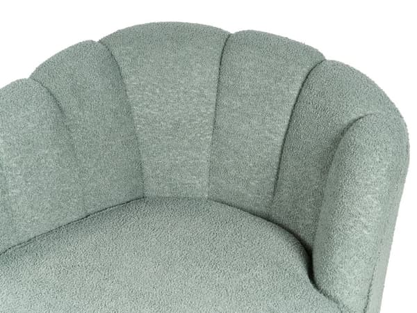 Chaiselong Grøn Boucle Daybed med Ryglæn Sorte Metalben Gæsteseng Quiltet Multifunktionel Chaise Venstrevendt Sofa Moderne til Stuen