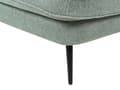 Miniatyrbillede 11 af 11: Chaiselong Grøn Boucle Daybed med Ryglæn Sorte Metalben Gæsteseng Quiltet Multifunktionel Chaise Venstrevendt Sofa Moderne til Stuen