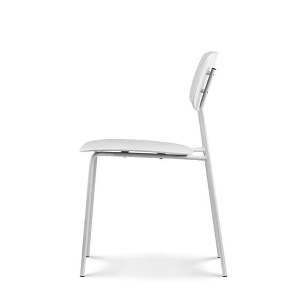 KOSMI Skandinaviska stolar - Set om 4 - Minimalistisk design - Vit