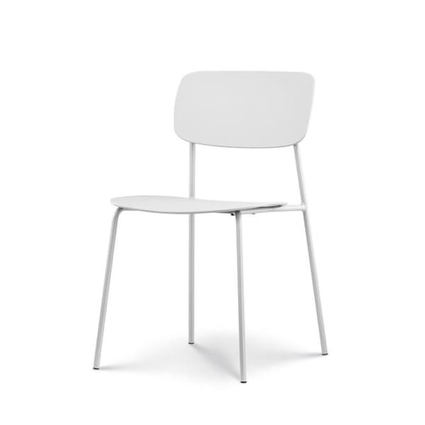 KOSMI Skandinaviska stolar - Set om 4 - Minimalistisk design - Vit