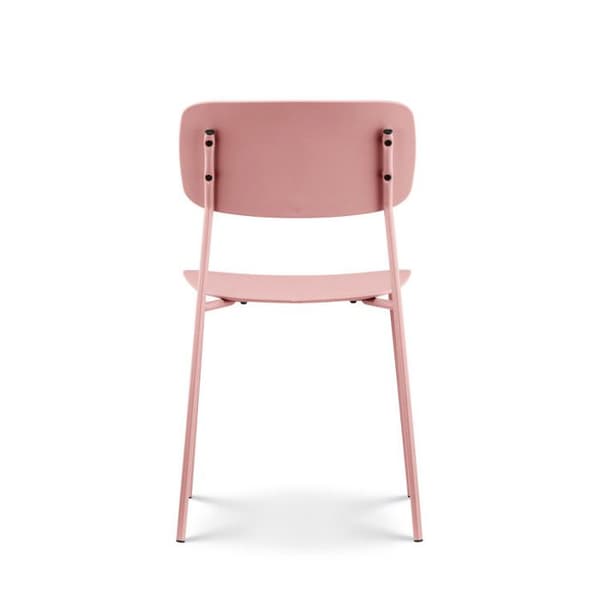 Skandinaviska stolar - KOSMI - Set om 4 - Minimalistisk design - Puderrosa färg - Bekväm och modern