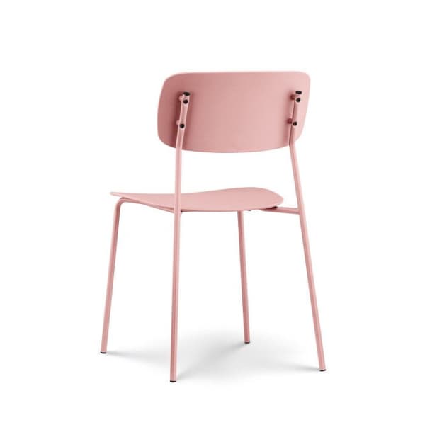 Skandinaviska stolar - KOSMI - Set om 4 - Minimalistisk design - Puderrosa färg - Bekväm och modern