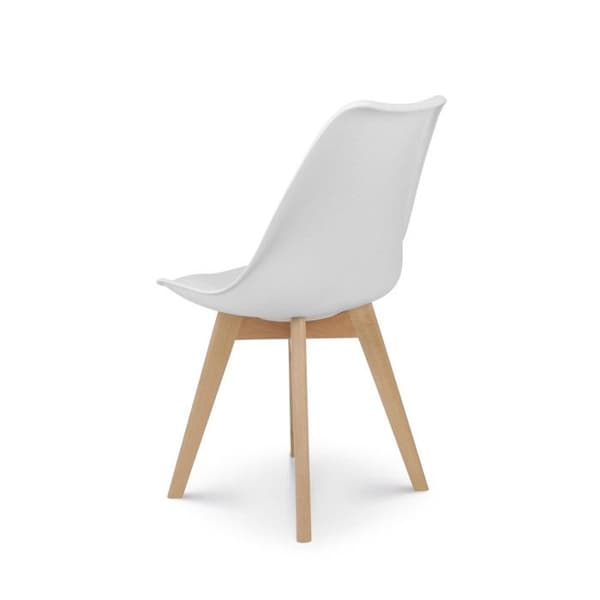 Set med 4 vita stolar - KOSMI - VICTOIRE-modell - skandinavisk stil - träben