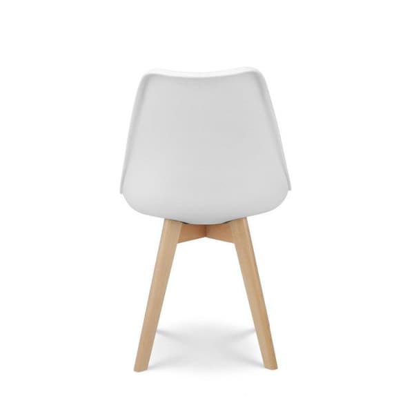 Set med 4 vita stolar - KOSMI - VICTOIRE-modell - skandinavisk stil - träben