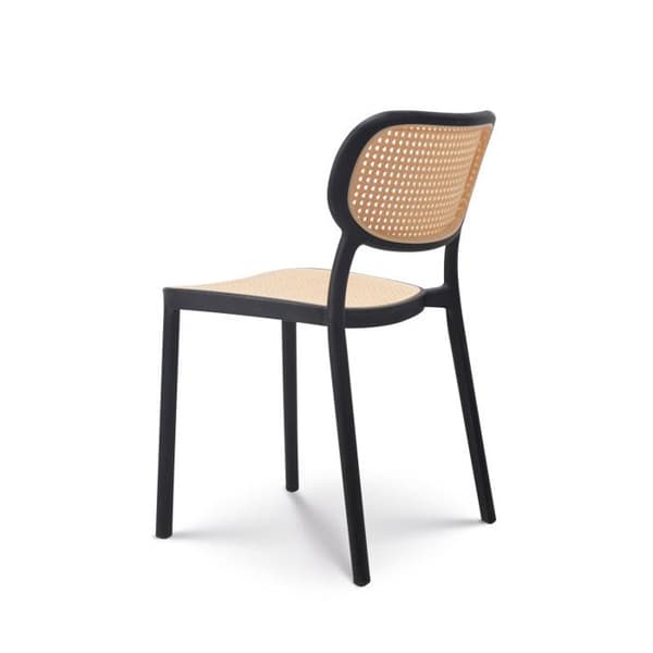Svart vintage matsalsstol