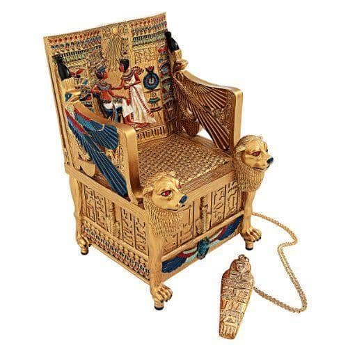 Design Toscano King Tut Gold Throne Treasure Box