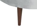 Miniatyrbild 8 av 11: Schäslong Ljusgrå sammet polyester klädsel vänstervänd mörka träben extra kastkuddar modern design vardagsrumsmöbler
