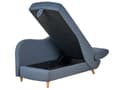 Miniatyrbillede 7 af 11: Chaiselong Blå Hør Lyst Træben 2 Personers Blød Polstret Hjørnesofa Daybed med Opbevaring Stue Retro Rygpuder Tilbehør Inspiration
