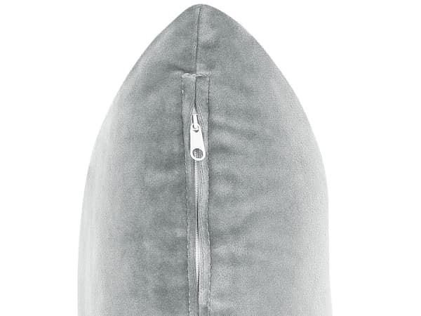 Chaiselong Lysegrå Velour Polyester Polstring Venstrehånds Mørkt Træ Ben Ekstra Puder Moderne Design Stue Møbler
