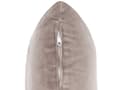 Miniatyrbillede 10 af 11: Chaiselong Taupe Velour Polyester Polstring Højre Mørkt Træ Ben Ekstra Pudepuder Moderne Design Stue Møbler