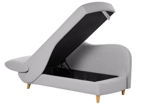 Chaiselong Lysegrå Hør Lyst Træben 2 Personers Blød Polstret Hjørnesofa Daybed med Opbevaring Stue Retro Rygpuder Tilbehør Inspiration