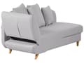 Miniatyrbillede 8 af 11: Chaiselong Lysegrå Hør Lyst Træben 2 Personers Blød Polstret Hjørnesofa Daybed med Opbevaring Stue Retro Rygpuder Tilbehør Inspiration