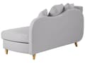 Miniatyrbillede 9 af 11: Chaiselong Lysegrå Hør Lyst Træben 2 Personers Blød Polstret Hjørnesofa Daybed med Opbevaring Stue Retro Rygpuder Tilbehør Inspiration