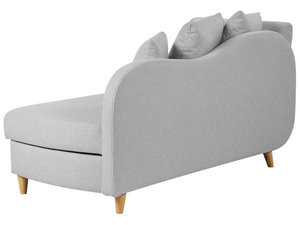 Chaiselong Lysegrå Hør Lyst Træben 2 Personers Blød Polstret Hjørnesofa Daybed med Opbevaring Stue Retro Rygpuder Tilbehør Inspiration