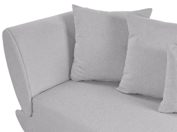 Chaiselong Lysegrå Hør Lyst Træben 2 Personers Blød Polstret Hjørnesofa Daybed med Opbevaring Stue Retro Rygpuder Tilbehør Inspiration