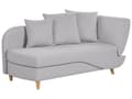 Miniatyrbillede 5 af 11: Chaiselong Lysegrå Hør Lyst Træben 2 Personers Blød Polstret Hjørnesofa Daybed med Opbevaring Stue Retro Rygpuder Tilbehør Inspiration